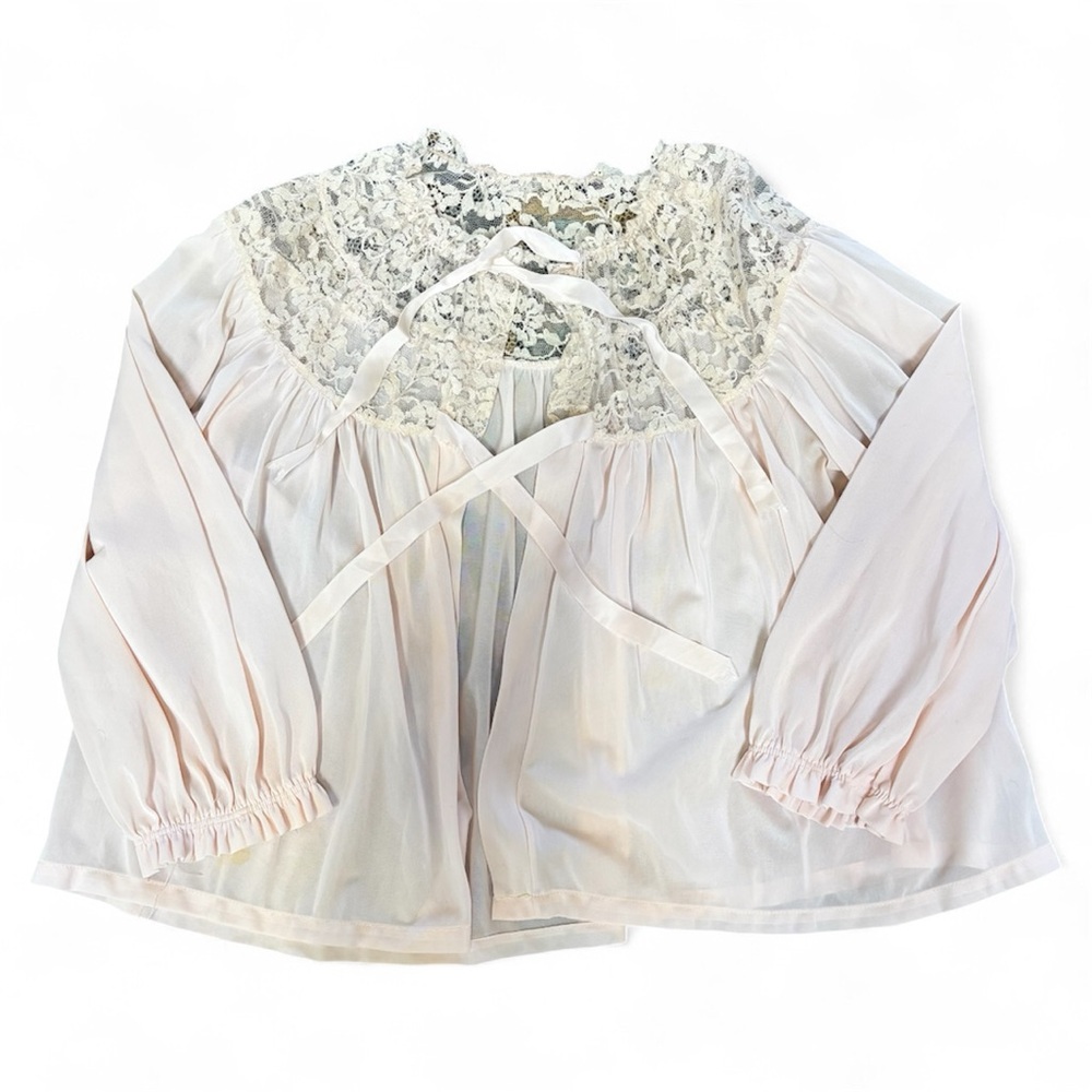 Vintage Radcliffe Nylon pink bed jacket